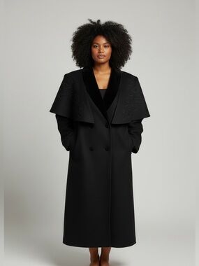 Vintage Basile Victorian Gothic Wool Trench Coat